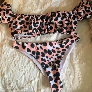 Cheetah Off the Shoulder Bikini